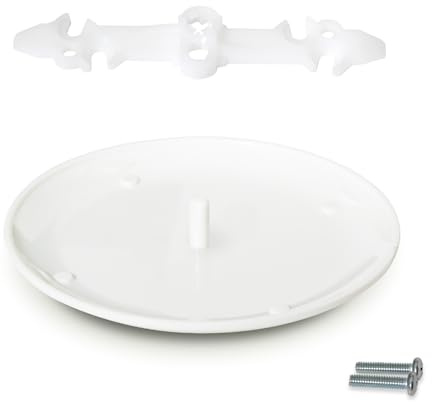 XGGYA CP3540 Ceiling Box Cover Plate, Round Hole Cover with Invisible Screws, Paintable White Blank Wall Plate for 3.5-4 Octagonal/Round Electrical Boxes, Easy Install for Ugly Holes, 1 Pack (White)