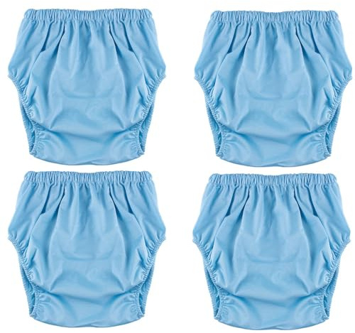 4 Stück Wasserdichte TPU-Windelhöschen Für Erwachsene, Menstruationsunterwäsche, Geräuschlos Und Auslaufsicher, Waschbar, Für Lange AutofahrtenBlue,S