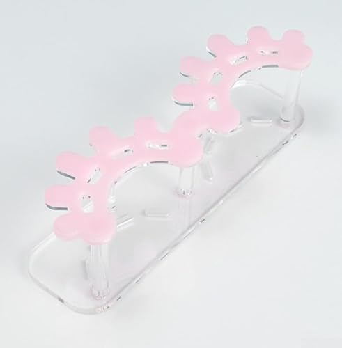 Support en acrylique pour extensions de cils avec 8 emplacements pour pinces à épiler pour comptoirs de beauté ou kits (rose)