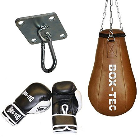 BOX-TEC Boxbirne -/Schlagbirne-/ Uppercut-/ Punchingball-Set Retro IFT (8oz)