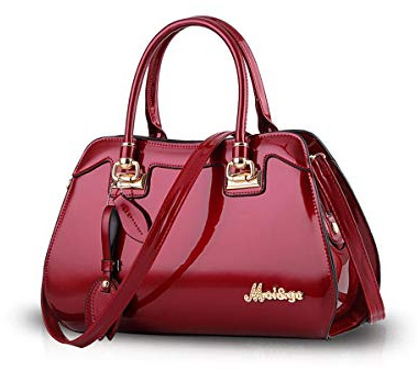 NICOLE&DORIS Mode Damen Handtaschen Umhängetasche Damenhandtaschen Henkeltaschen Schultertaschen Crossbody PU Rotwein