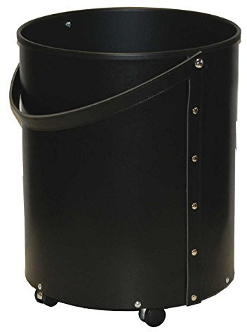 Lederkorb PALERMO aus regeneriertem Leder mit Rollen Holzkorb Korb Leder Kaminzubehör Kamin Ofen