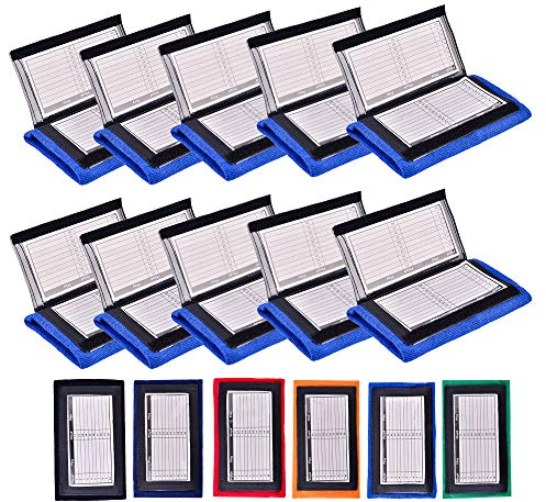 (10 Pack) careworx Wrist Coach – Playbook Armband (Jugend oder Erwachsene) mit Dreifach Windows-Great für Tackle, Touch, und Flagge Fußball, blau, Jugend