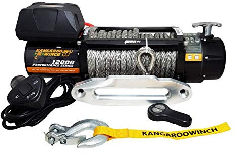 PowerWinch PW12000 Synthetikseil Performance Series Seilwinde Abschleppwagen Winde Geländewagen 5443kg 12V Fernbedienung Funk Kunststoffseil