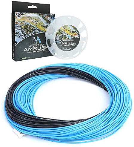 Maximumcatch Sinken-Spitze Fliegenschnur für Fliegenfischen, 3ips, 4/5/6/7/8 F/S (Blau/Schwarz, WF-6F/S)