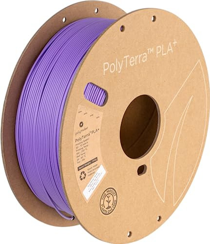 Polymaker PLA+ 3D-Drucker-Filament, 1,75 mm, mattes Lila, PLA-Plus-Filament, satinierte Oberfläche, 1 kg, PolyTerra Tough PLA+ 3D-Druck-Filament