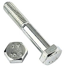 2 Stk Sechskantschraube mit Schaft - DIN 931 10.9 M16 x 90 verzinkt