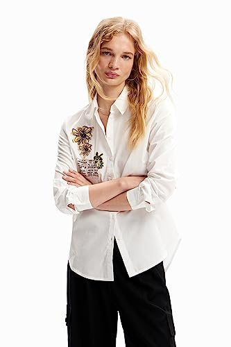 Desigual CAM_Venecia Blouse, Blanco, XS para Mujer