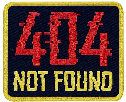 Tactical 404 Not Found lapp broderad emblem applikation fästkrok och ögla emblem