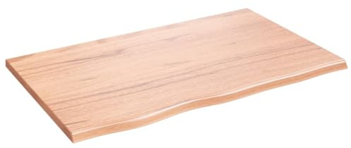 vidaXL Waschtischplatte Hellbraun 80x50x2 cm Massivholz Behandelt