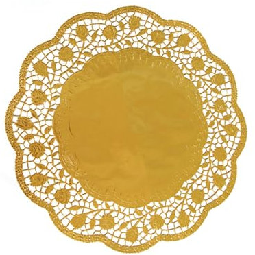 SWS 100 Goldene Tortenspitzen Ø 32 cm – Elegante Tortenunterlagen für festliche Anlässe