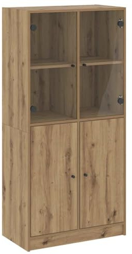 vidaXL Highboard mit Türen Artisan-Eiche 68x37x142 cm Holzwerkstoff