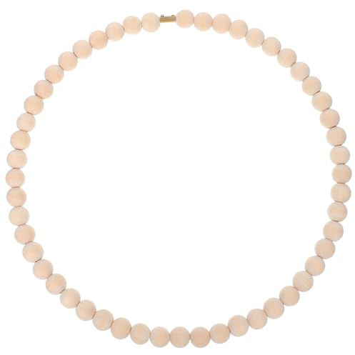 Milisten Girlande Aus Holzperlen Holzrahmen Zum Basteln Blumenkranz Aus Holzperlen Hölzerner Türring Hölzerner Kranz Bambuskreis Kranzring Aus Holz Blumenreifen Holz Kranz Khaki Eisen（25cm/10inch）