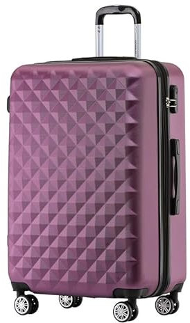 BEIBYE Zwillingsrollen 2066 Hartschalen-Koffer: 15 Farben, ABS-Kunststoff, Zahlenschloss mit Doppelreißverschluss, Exklusive Innenausstattung und umfangreiche Funktionen(Violett, XL)