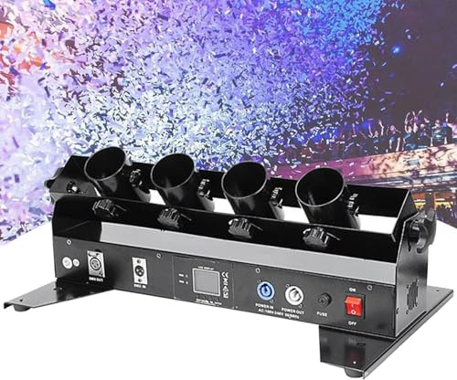 Professionelle Konfettikanone, elektrische Konfettikanone mit DMX/Fernbedienung für Hochzeiten, Discos, Shows, Clubs, Bühnenpartys