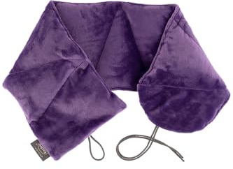 Fashy Cojín Cervical con Relleno de Semillas de UVA, 64 x 14,5 cm, Color Morado