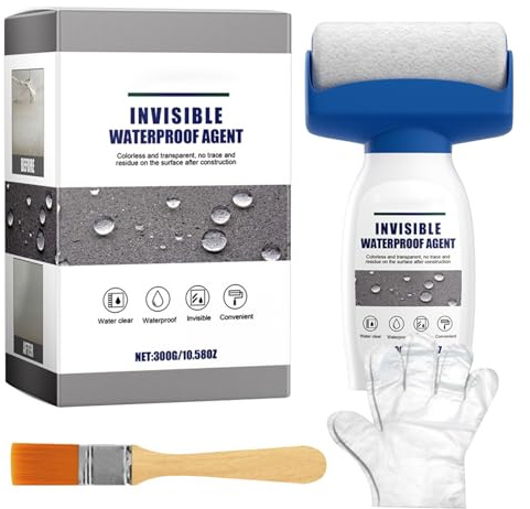 Shaersu Protezione impermeabile invisibile, 300 ml, spray adesivo per calcestruzzo, ad asciugatura rapida, universale, per calcestruzzo, legno, crepe metalliche, fughe del tetto