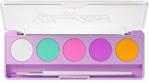 5 Farbwasser Aktivierte Augen Liner Paletten Mit Pinsel Langlebiges Mal Make Up Für Halloween Gesichtsfarbe Multi Color Augen Liner Palette