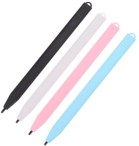 HAMPPLIES 4pcs Lightweight Plastic Stylus Pen Set for Kids Digital Writing Tablets and Lcd Writing Boards with Universal Compatibility for Drawing and Summer Camps
