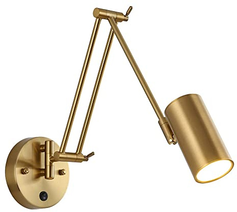 HQHYGM Lampada da Parete con Braccio oscillante Lampada da Lettura sul Comodino Lampada da Parete Industriale con Interruttore Lampade da Parete Regolabili Lampade da testiera per Camera da Letto