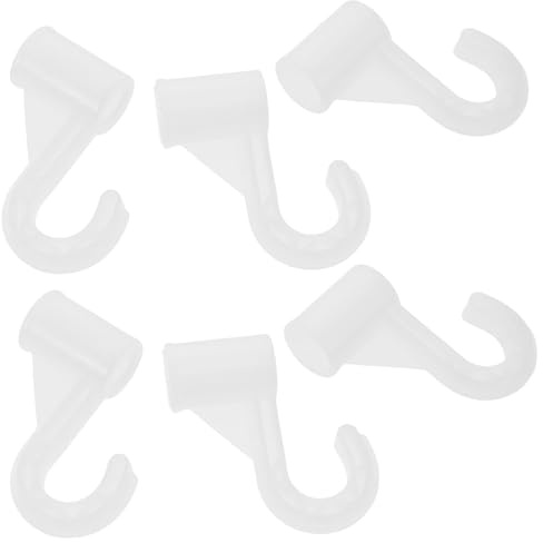Levemolo 6 Pezzi Pz Supporti Asta Appendiabiti Armadio Bianco Ganci Sostegno Robusti per Bastone Armadio Design Moderno per Camera da Letto Facile Installazione e Durata Prolungata