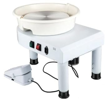 Elektrisk keramikhjulmaskin 28CM 35CM Fotpedal med formverktyg for skolan Keramiklera Arbetande Formning DIY Art Craft För nybörjare gör-det-själv-användning(28cm)