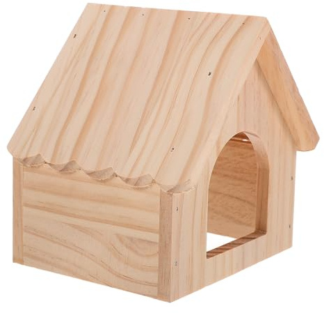 TOVINANNA Maisonnette Bois pour Cochon d'Inde et Hamster Petite Maison Naturelle Espace de Repos pour Rongeurs