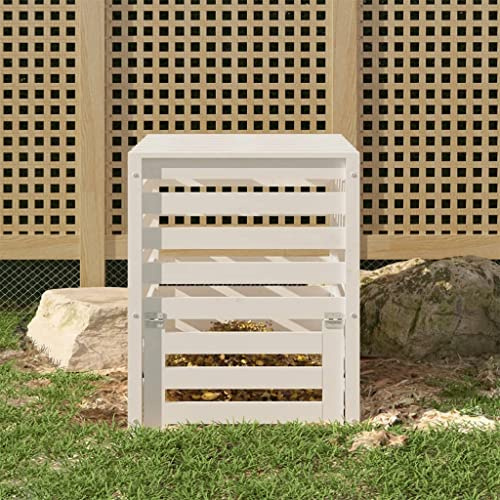 Mokuyary - Compostador (63,5 x 63,5 x 77,5 cm, madera maciza de pino para residuos, compostador para huerto y jardín