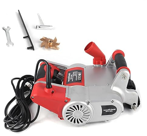 Electric Wall Chaser with Adjustable Grooving Depth and Hangable Design for Concrete Cutting