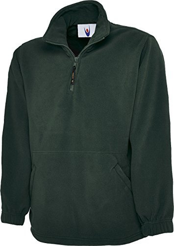Uneek Uc602 Premium 1/4 Zip Micro Fleece Jacket Bottle Green L