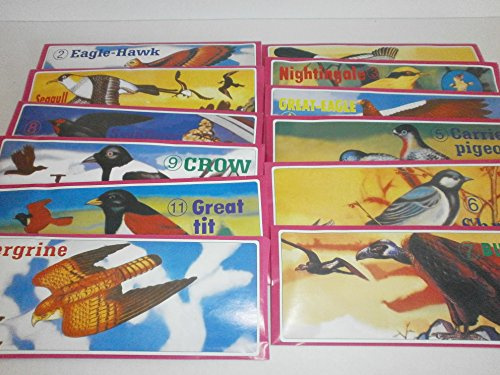 Schnooridoo 48 x Styroporflieger Vogel Flugzeug - Vögel aus Styropor - Bausatz - Wurfgleiter Mitbringsel Kindergeburtstag Tauben Adler Geier