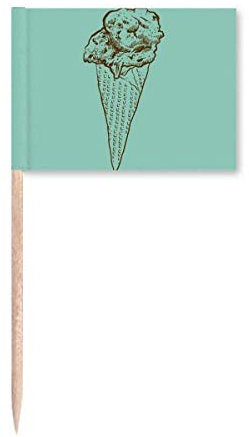 Crujiente Chocolate Boceto Helado Palillos de Dientes Marcador Decoración Fiesta