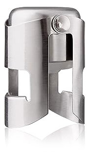 Vacu Vin Tappo per Champagne - Acciaio Inox - Chiusura Sottovuoto per Bottiglie di Champagne e Spumante - Preserva il Gusto e le Bollicine