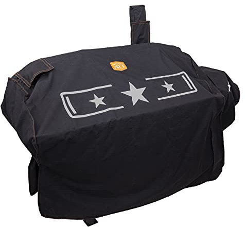 Oklahoma Joe's® Longhorn Reverse Flow Star Edition Rip-Stop Offset-Raucherabdeckung, schwarz, 8448007W04