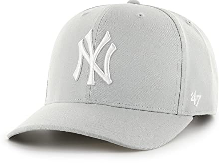 47 MLB New York Yankees Cold Zone MVP DP Unisex-Baseballkappe, Verstellbar, Hochwertiges Design, White Logo, Light Grey