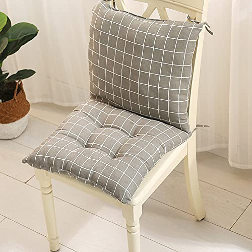 1 Stück Stuhlkissen mit Rückenteil Sitz,Gartenstuhlauflage Niedriglehner Polster Auflage,Rückenkissen mit Bänder,Gartenstuhl Polsterauflage Stuhlauflage Home Büro Sitzauflage Sitzkissen Sitzpolster