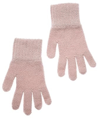 KNITAS Gestrickte Fingerhandschuhe aus Wolle für Baby Kinder, Warme Doppellagen Winterhandschuhe für Jungen, Mädchen 1-8 Jahre, Bequeme Weiche Handschuhe in der Farbe Beige, Grau, Rosa