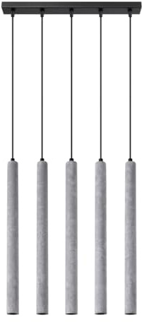 SOLLUX lighting Hängelampe Pendelleuchte Hängeleuchte Deckenlampe Lampe Decke Stahl 5 Flammig Pastelo