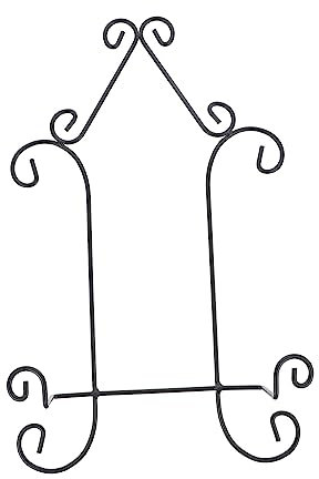 MAGICLULU 2 Sätze schmiedeeiserne Kleiderstange Leinwandständer Bilderrahmen stehen Lagerregale Ornament-Präsentationsständer Wandhalterung Wandaufhänger empfindlich