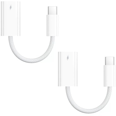Leogony 2PCS PD60W for Lightning to USB C Adapter, USB-C to for Lightning Adapter Charger Connector for Apple 15 Series iPad Air Mini MacBook