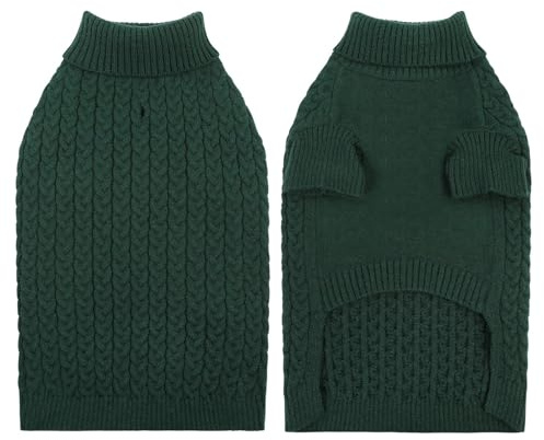 CITÉTOILE Hundepullover Rollkragen Strickpullover für Kleine Hunde S | Warmer Hunde Pullover, Hundepulli für Kleine Mittle Große Hunde, Geeignet für Herbst-Winter-Spaziergänge, Reisen