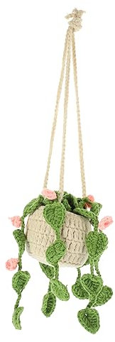 Yardenfun Unique Yarn Decor Crochet Plant Pendant Car Accessory Hanging Basket for Home