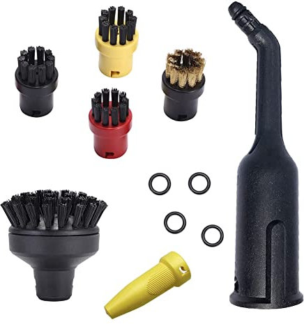 TIAJTHYD Accesorios Juego de cepillos Redondos Boquillas for cepillos Redondos Boquillas eléctricas for limpiadores a Vapor Karcher SC1 SC2 SC3 SC4 SC5