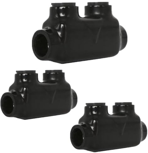 Insulated Splice Connector 2 Ports Wire Connectors 2-14AWG Wide Polaris Aluminum and Copper Insulated Wire Split Bolt Connector Pre-Filled with Oxide Inhibiting Compound (Pack of 3)