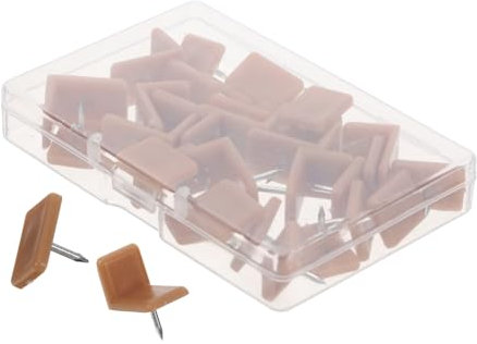 EXHUMKY 30 Stück Schubladenschienen Kunststoff Mit Nägeln Leichtgängige Schubladenführung 17x12mm Schubladengleiter Für Kommode Schrank Schreibtisch