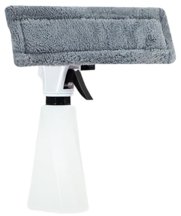 Window Cleaner Squeezy- Microfibre Wiper and Spray Bottle Kit | Multi-Purpose Glass Cleaning Washer for Home, Car, Tiles, Shower Doors and Counter Surfaces | Durable Scraper Tool for
