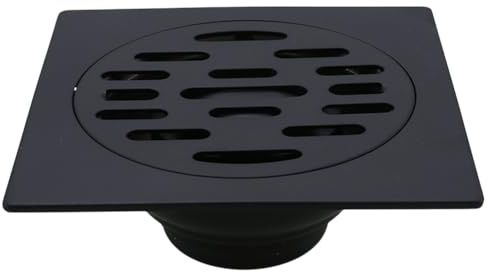 Operitacx Tapa De Desagüe De Baño Negra Rejilla De Acero Inoxidable 304 con Tapa Filtro De Doble Capa para Desagüe De Ducha Lavandería Y Cocina