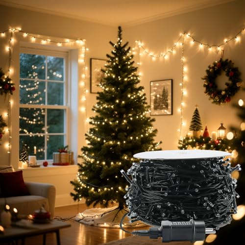 LED Lichterkette Außen 80m 800LED dimmbar mit 8 Modi, wetterfest & wasserdicht IP44, Outdoor Innen Beleuchtung für Garten Terrasse Balkon Party Hochzeit Festival Deko, warmweiß