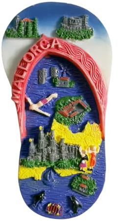Mallorca España Imán para nevera, recuerdo turístico, decoración 3D, artesanía creativa