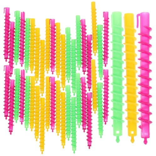 TOYANDONA 100pcs Spiral Hair Curlers for Women Hair Perm Rods Kit Made of Abs Creates Spiral Curls Suitable for Home Use and Salon Use Random Color